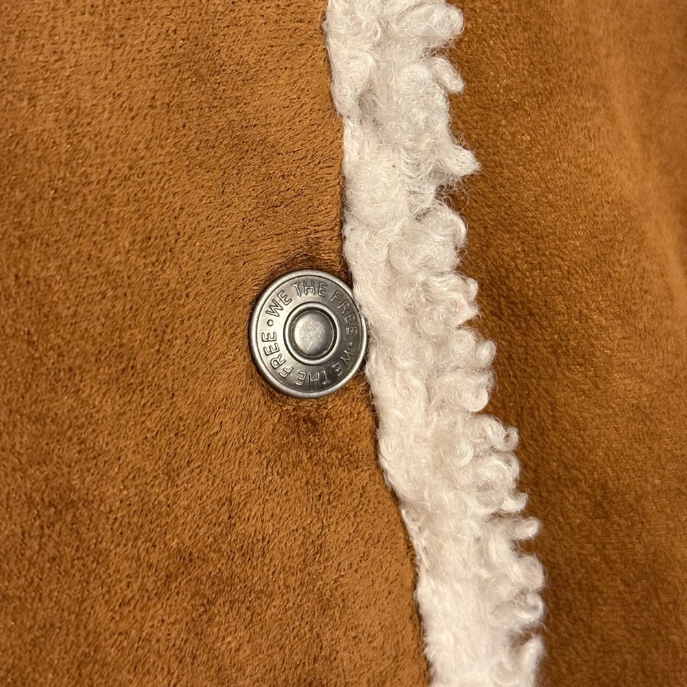 NWOT| Free People We The Free Vegan Exchange Shearling Jacket Coat S New - Picture 4 of 7